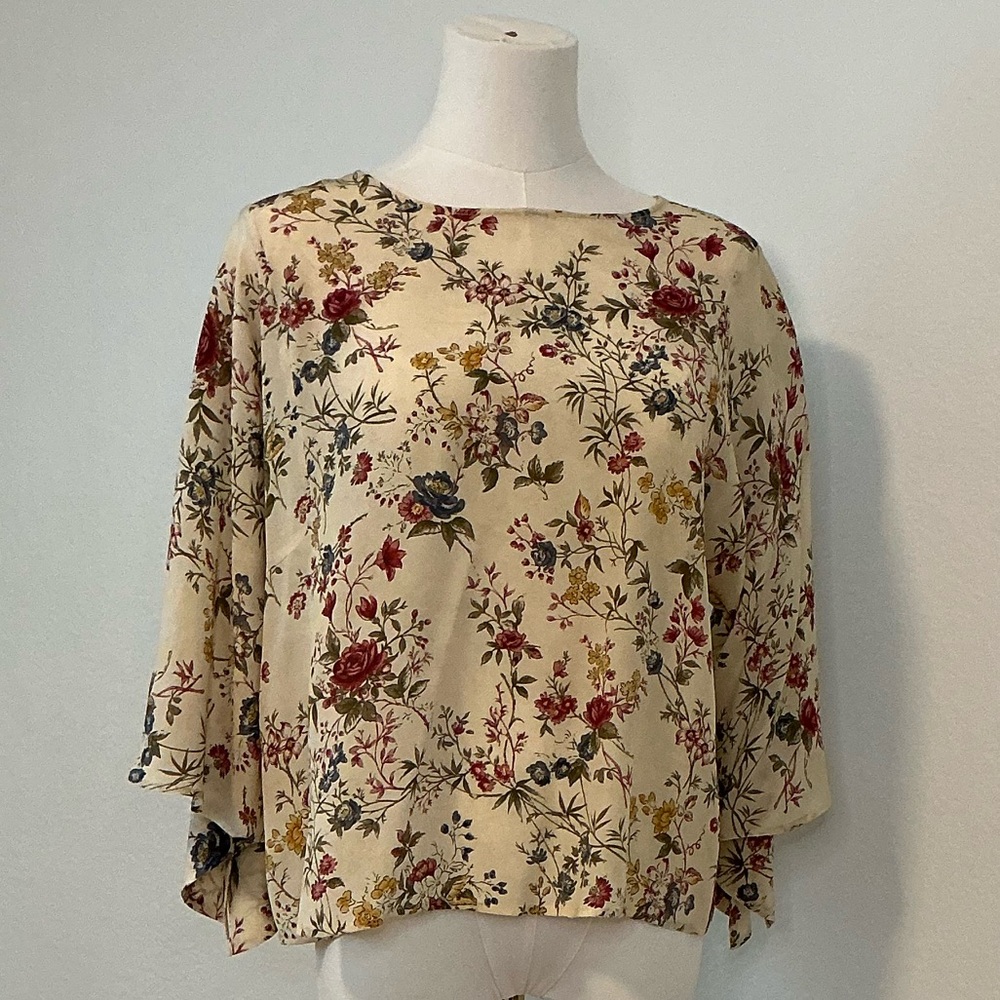 Weekend MaxMara Floral Women's Blouse‎ in Cream